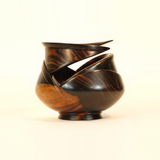 Specialty Wooden Bowl in Mun Ebony handmade by Picinae Studios