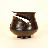 Specialty Wooden Bowl in Mun Ebony handmade by Picinae Studios