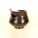 Specialty Wooden Bowl in Mun Ebony handmade by Picinae Studios