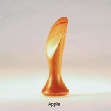 Lamp Finial Smooth Crescent Apple Wood