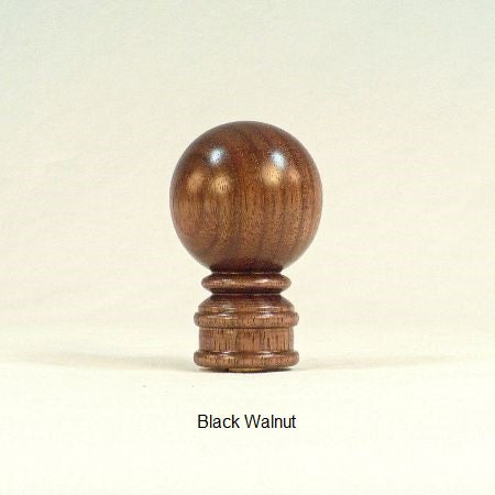 Wood Ball Finial In Black Walnut By Picinae Studios