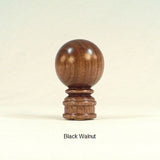 Wood Ball Finial In Black Walnut By Picinae Studios