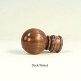 Lamp Finial Ball 7 In Black Walnut Handmade By Picinae Studios