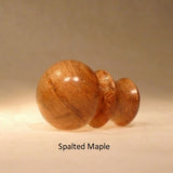 Wood Lamp Finial Ball Pattern 1 in Spalted Maple