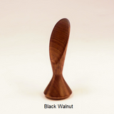 Lamp Shade Finial Smooth Crescent Black Walnut Wood
