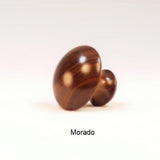 Wooden Lamp Shade Finial Bow Pattern 2 Bolivian Rosewood