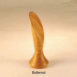 Wooden Lamp Finial Smooth Crescent Butternut Wood