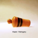 Table Lamp Finial Button Pattern 3 Maple and Mahogany Wood