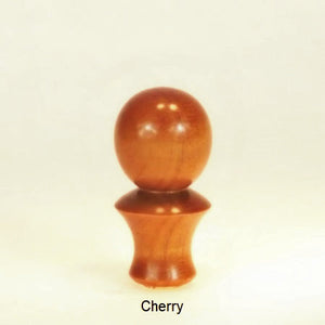 Wood Lamp Finial Ball Pattern 2 in Teak