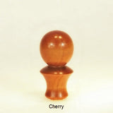 Wood Lamp Finial Ball Pattern 2 in Cherry