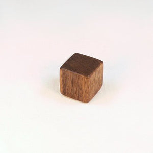 Custom Lamp Finial, 1" Cube, Black Walnut