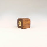 Custom Lamp Finial, 1" Cube, Black Walnut