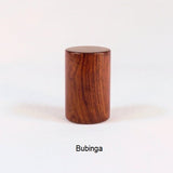Wood Lamp Shade Finial Bubinga Drum 14 Mid Century Modern 