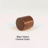 Wood Lamp Finial Black Walnut Drum 15