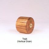 Drum Shape Teak Lamp Finial Handmade By Picinae Studios