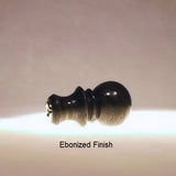 Wooden Lamp Shade Finial Ball Pattern 4 with Ebonized Finish