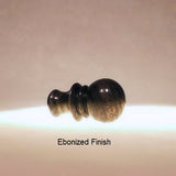 Wooden Lamp Shade Finial Ball Pattern 4 with Ebonized Finish