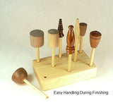 Hands Free Holding Wooden Turnings For Finishing
