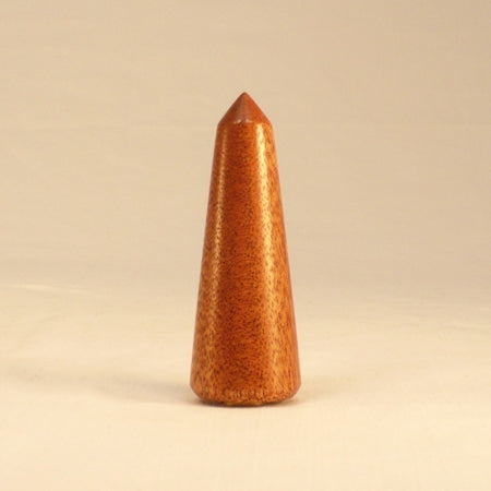 Wood Lamp Finial Taper 3 Mahogany