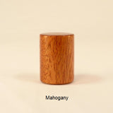Wooden Lamp Finial Drum 2 Mahogany