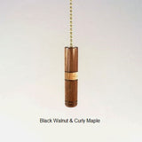 Black Walnut Fan Pull Handmade by Picinae Studios
