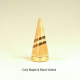 Maple Walnut Brass Ring Cone Handmade By Picinae Studios
