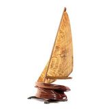Wooden Yacht Sculpture Sailing