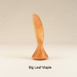 Wood Lamp Finial Big Leaf Maple, Smooth Crescent Pattern