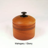 Wooden Sugar Bowl 1 in Mahogany and Ebony
