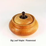 Wooden Sugar Bowl 4 in Big Leaf Maple and Rosewood
