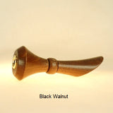 Wooden Lamp Shade Finial Beaded Crescent Black Walnut