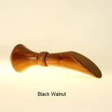 Wooden Lamp Shade Finials Beaded Crescents Black Walnut
