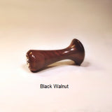 Lamp Shade Finial Bow Pattern 4 Black Walnut Wood