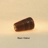 Wood Lamp Finial Black Walnut Dome 2