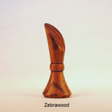 Table Lamp Finial Beaded Crescent Zebrawood