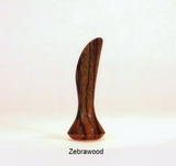 Lamp Shade Finial Smooth Crescent Zebrawood